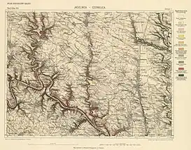 Mukhavka on the topographic map of the Kingdom of Galicia and Lodomeria in 1884