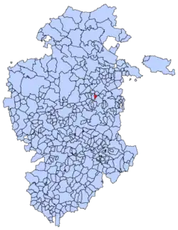 Municipal location of Alcocero de Mola in Burgos province