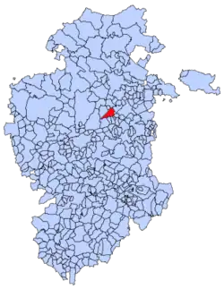 Municipal location of Galbarros in Burgos province