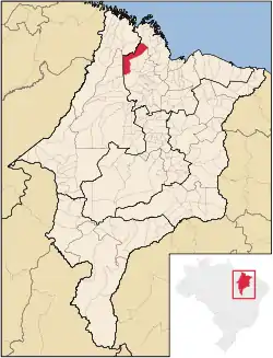 Location of Santa Helena in the State of Maranhão