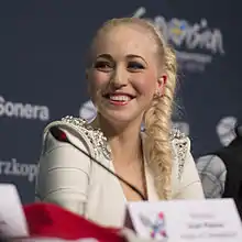 Berger at the Eurovision Song Contest 2013 press conference