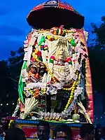 Mariamman in a temple festival procession