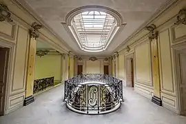 View of the glass roof from the first floor