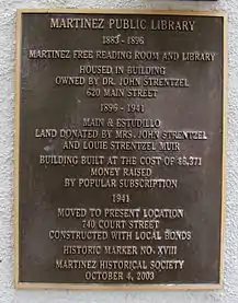 Historic Society Plaque