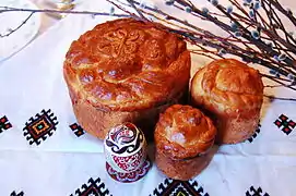 Ukrainian paska bread