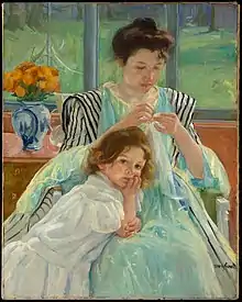 Image 72Young Mother Sewing, Mary Cassatt (from History of painting)