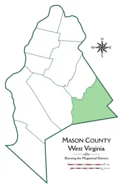 Location of Union District in Mason County