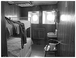 Interior view of cabin aboard SS William G. Mather Maritime Museum