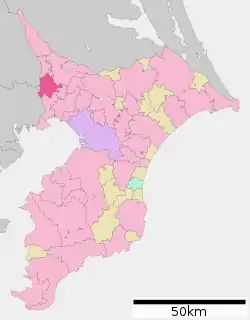 Location of Matsudo in Chiba Prefecture