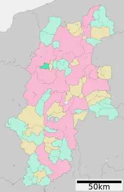 Location of Matsukawa Village in Nagano Prefecture