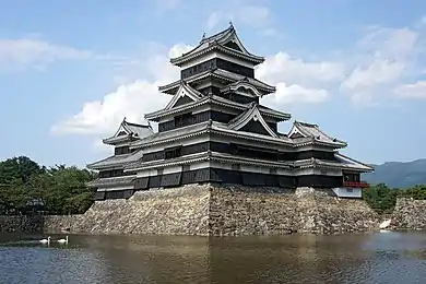 Matsumoto Castle in Matsumoto, Nagano, Completed in 1600