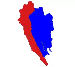 Location in Maungdaw district (in red)