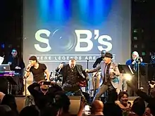 The band performing at SOB's inNew York City in 2017