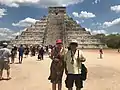 At "El Castillo" pyramid at Maya site of Chichén Itzá.