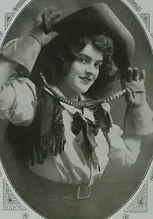 Mayme Gehrue, from a 1909 publicity photograph