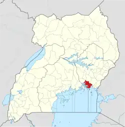 District location in Uganda