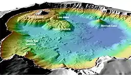 Crater Lake bathymetry survey showing Wizard Island and Merriam Cone