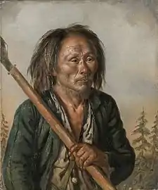 Portrait of a Tungusic man by Carl Peter Mazer (1850)