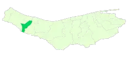 Location of Kelardasht County in Mazandaran province