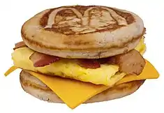 A bacon, egg & cheese McGriddles