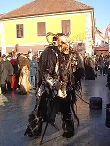 A Krampus from Sveti Martin na Muri, northern Croatia, at local carnival in Čakovec (2015)