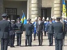 Swedish UN soldiers awarded medals at on National Day   2012.