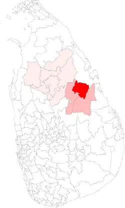 Location of Medirigiriya