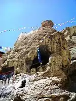 Meditation caves above Dhankar Gompa