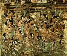 5th-century mural painting from the Ajanta Caves, India