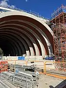 Arden station entrance under construction March 2022