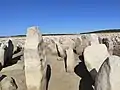 Sculpted menhir believed to represent the line of the River Tagus