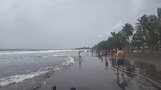 Image 28Limbe Beach with people engaging in various activities (from Tourism in Cameroon)