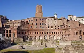 Trajan's Market ruins, located in Rome, Italy. Thought to be the world's oldest shopping center.