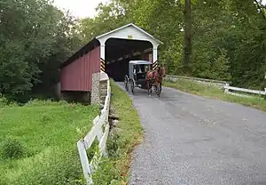 Mercer's Mill Covered Bridge on the Chester County border in Sadsbury Township.