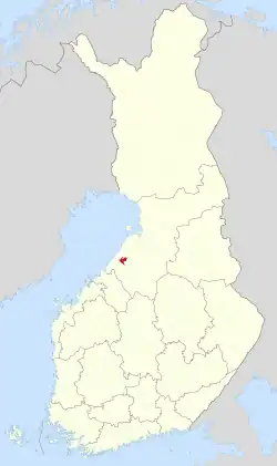 Location of Merijärvi in Finland