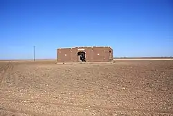 Abandoned schoolhouse in the ghost town of Mesquite