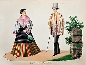 Mestizos Sangley y Chino (Sangley Chinese-Filipino Mestizos) by Justiniano Asuncion, c. 1841