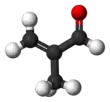 Ball-and-stick model of methacrolein