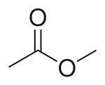 Skeletal formula of methyl acetate