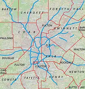 Johns Creek is located in Metro Atlanta