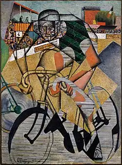 Jean Metzinger, At the Cycle-Race Track (Au Vélodrome), 1912, oil and sand on canvas, 130.4 x 97.1 cm, Peggy Guggenheim Collection, Venice