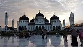 Image 73Baiturrahman Mosque in Aceh, a most popular and fine example of Islamic art and architecture in Indonesia (from Tourism in Indonesia)