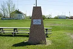 Memorial commemorating Meyronne's 75th anniversary in 1988