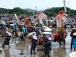 View of Flower Planting Dance of Mibu