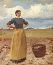 Young woman (Marie, from Skagen, Denmark) by Michael Ancher