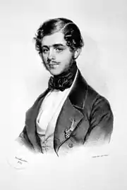 A lithography of Prince Michael by Josef Kriehuber, 1843