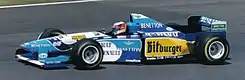 Michael Schumacher driving for Benetton at the 1995 British GP