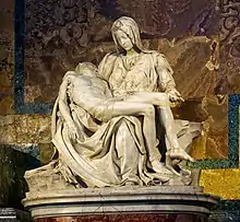 Image 37Pietà, by Michelangelo is a key work of Italian Renaissance sculpture. (from Culture of Italy)