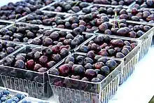 Image 42Michigan is the leading U.S. producer of tart cherries, blueberries, pickling cucumbers, navy beans, and petunias. (from Michigan)