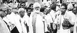 Jyoti Basu, Makineni Basavapunnaiah, Hare Krishna Konar, B. T. Ranadive, E. M. S. Namboodiripad and Harkishan Singh Surjeet in a protest of Delhi